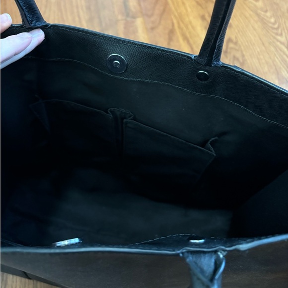 REBECCA MINKOFF Black Leather Shoulder Tote - Picture 8 of 8